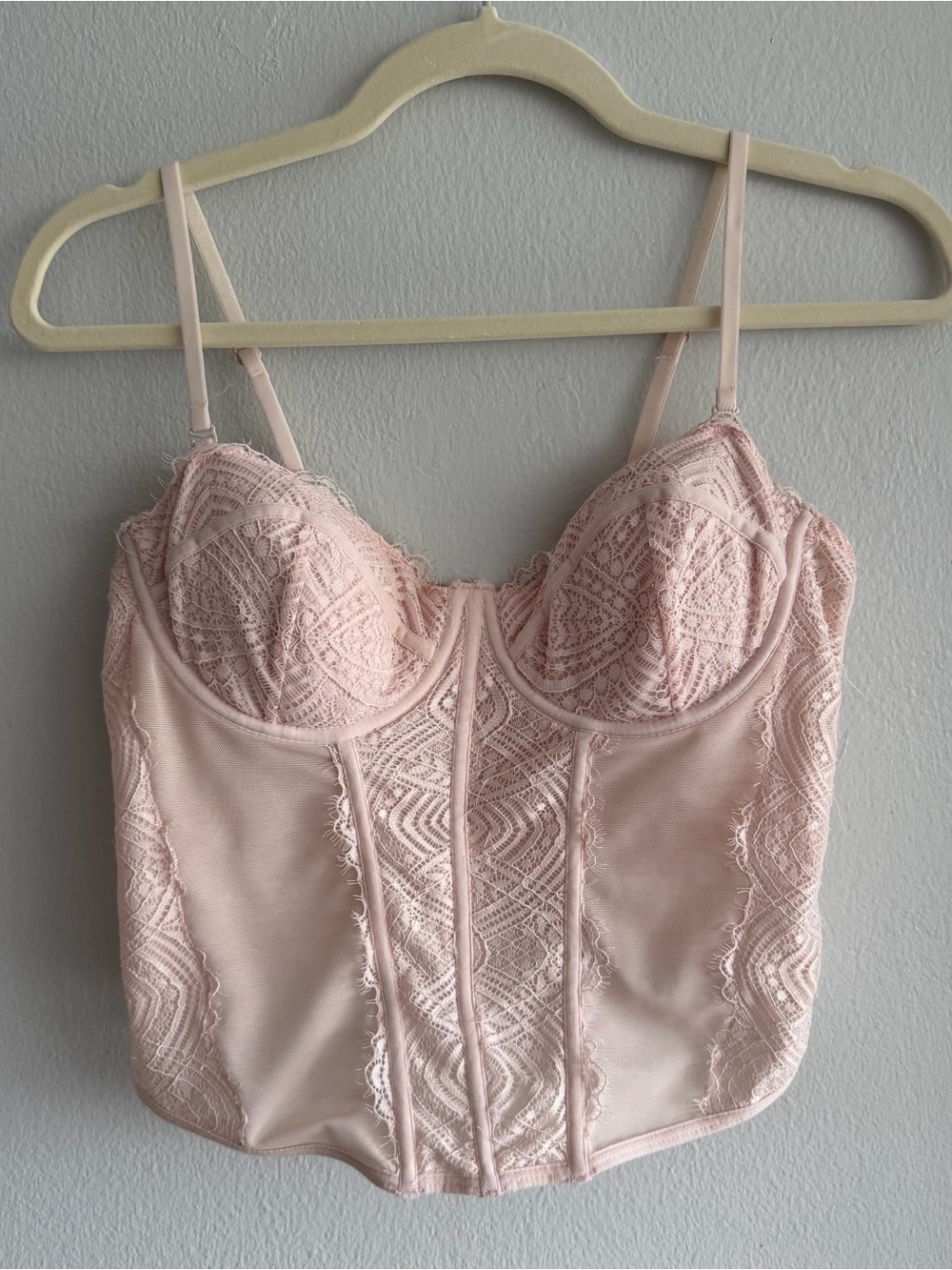 Garage Lace Bustier Corset Top - Blush Pink